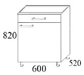 Szafka kuchenna stojąca MKS14 60x52x82h
